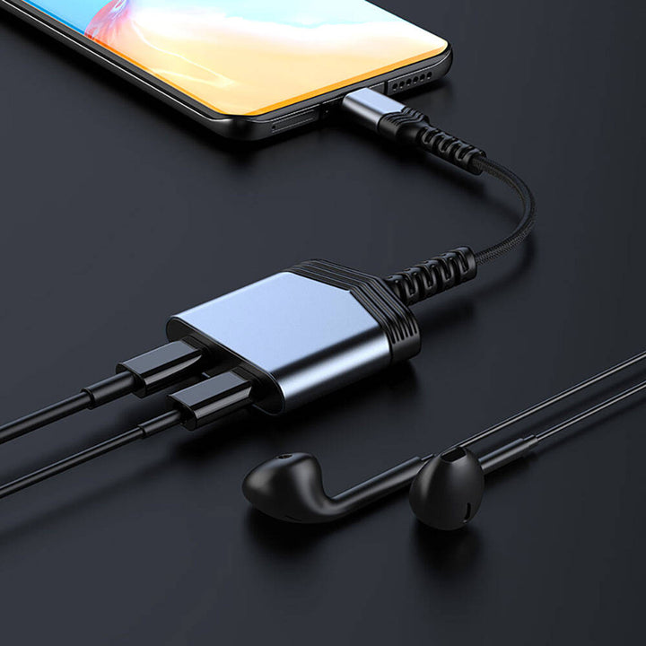 Recci  2-in-1 Type-C Charging & Audio Adapter PD 60W - iCase Stores