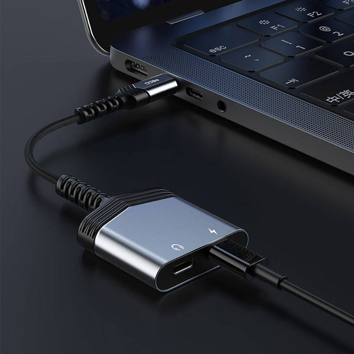 Recci  2-in-1 Type-C Charging & Audio Adapter PD 60W - iCase Stores