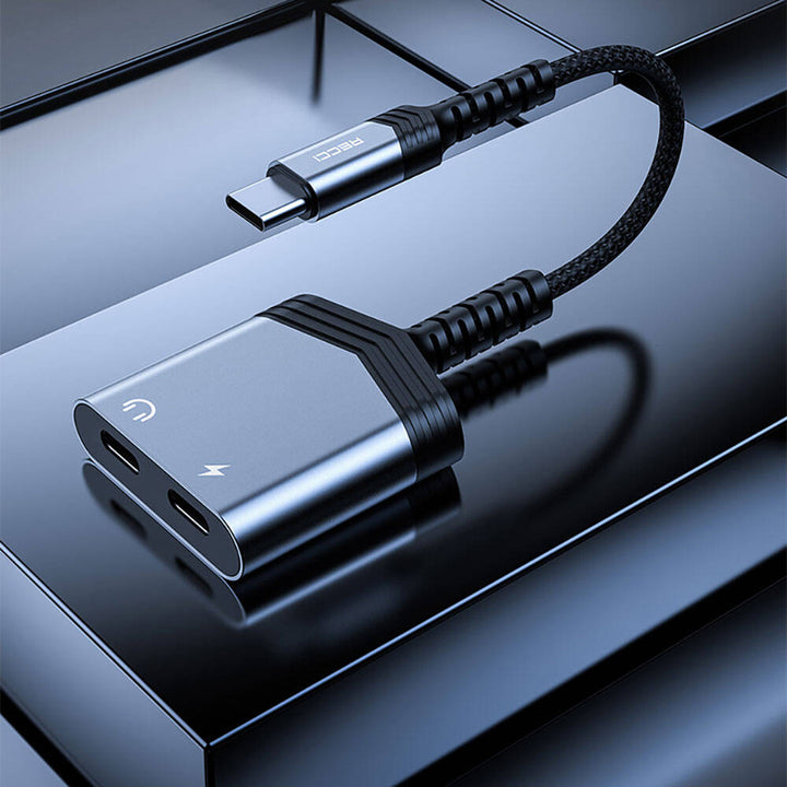 Recci  2-in-1 Type-C Charging & Audio Adapter PD 60W - iCase Stores
