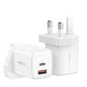 Recci 20W PD3.0/QC3.0/PPS UK Plug Wall Charger