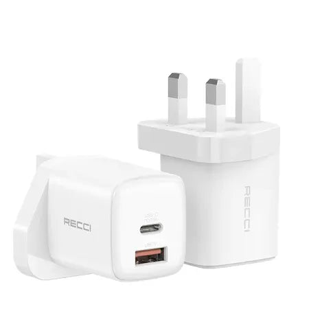 Recci 20W PD3.0/QC3.0/PPS UK Plug Wall Charger