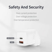 Recci 20W PD3.0/QC3.0/PPS UK Plug Wall Charger