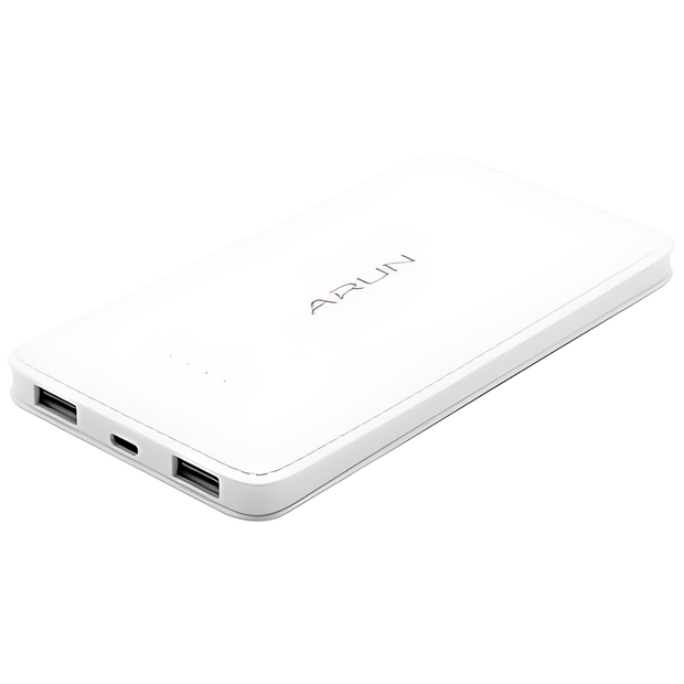 Arun Wired Power Bank with 2 USB Ports 1200mAh