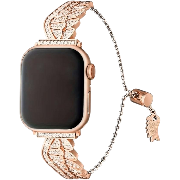 Luxury Diamond Wing Connector with Chain Band for Apple Watch