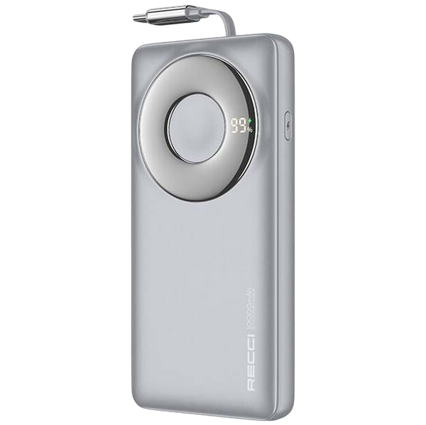 Recci Compact 10000mAh Power Bank with Fast Type-C Input & Output