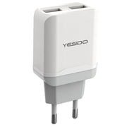 Yesido Travel Charger With 2 USB Port 12W