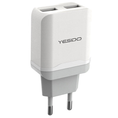 Yesido Travel Charger With 2 USB Port 12W - iCase Stores