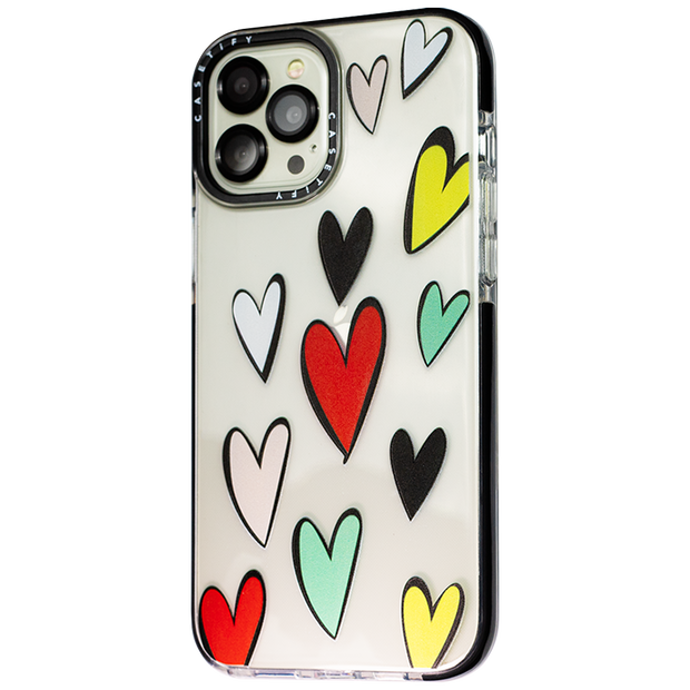 Colorful Hearts Fashion Clear Case