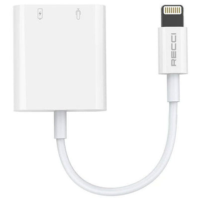 Recci Lightning to Lightning and DC 3.5mm Converter (Support Call function)