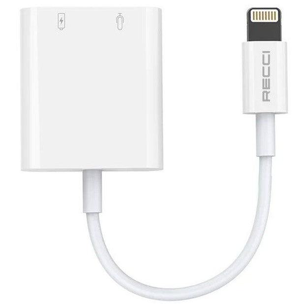 Recci Lightning to Lightning and DC 3.5mm Converter (Support Call function)