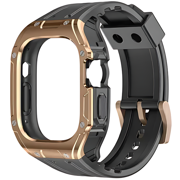 Luxury Modification Kit Silicone Band with Case Rugged for Apple Watch