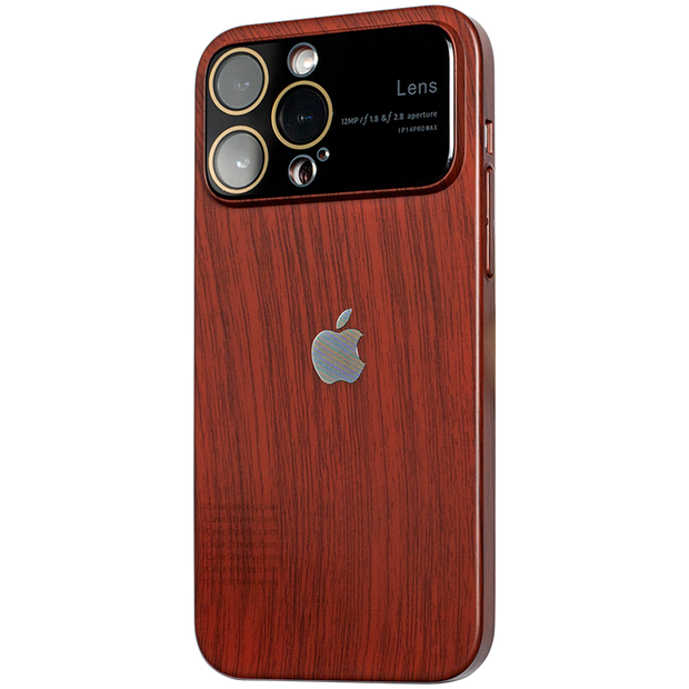 Luxury Wood Grain Wide Lens Case