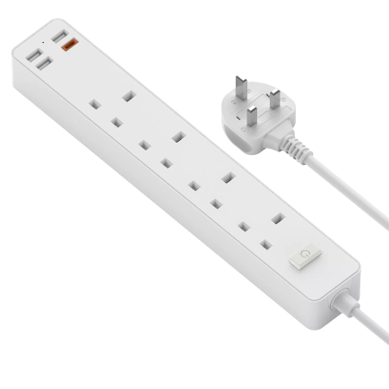WiWU Power Strip with USB-C 20W PD & 3 USB-A Ports