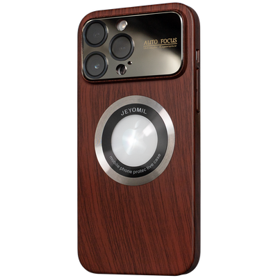 Wood Grain Wide Lens Case with MagSafe