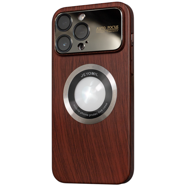 Wood Grain Wide Lens Case with MagSafe