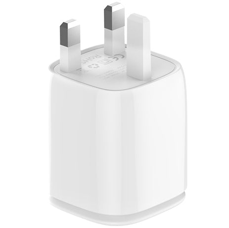 Recci 2.4A Dual USB Port Wall Charger With Type-C Cable (UK PLUG)