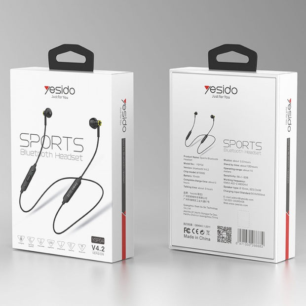 Yesido Sports Bluetooth Wireless Earphones With Noise Reduction - iCase Stores
