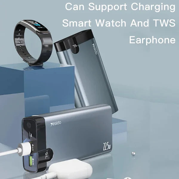 Yesido Fast Charging Power Bank With Led Indicator 2 USB Port Output 10000mAh