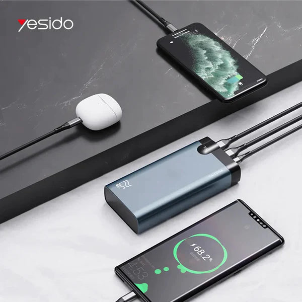 Yesido Fast Charging Power Bank With Led Indicator 2 USB Port Output 10000mAh