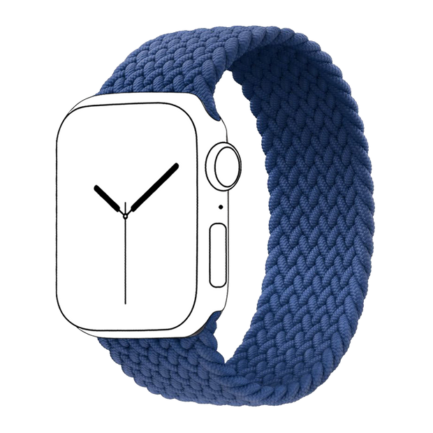 Woven Braided Solo Loop For Apple Watch - Blue