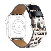 𝐋eopard Print Leather Strap for Apple Watch