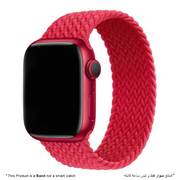 Woven Braided Solo Loop For Apple Watch - Red