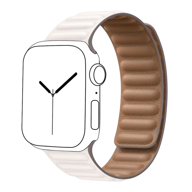 Leather Link Band for Apple Watch - White