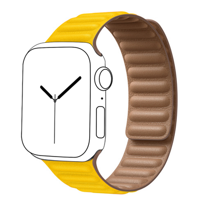 Leather Link Band for Apple Watch - Yellow - iCase Stores