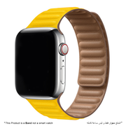Leather Link Band for Apple Watch - Yellow - iCase Stores