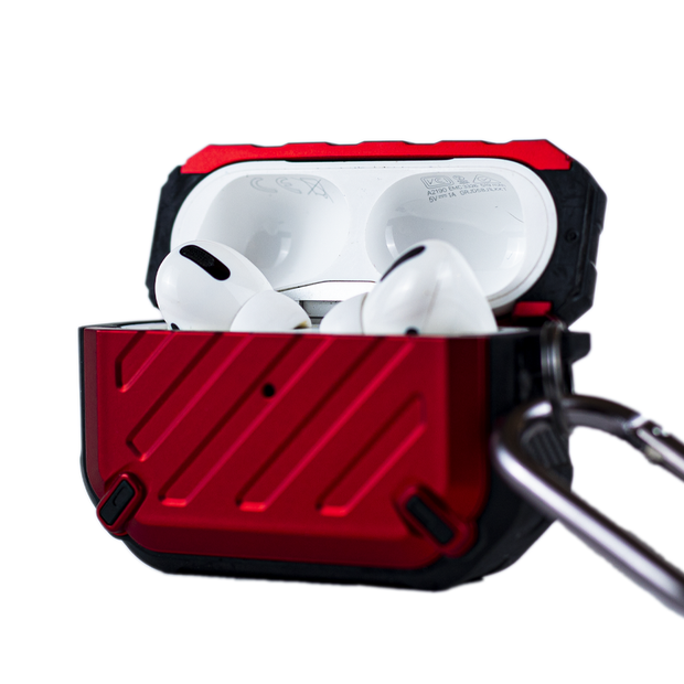 Luxury Armor Shockproof Protective AirPods Pro Case - Red