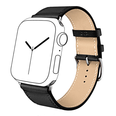 Leather Strap Band for Apple Watch - Black - iCase Stores