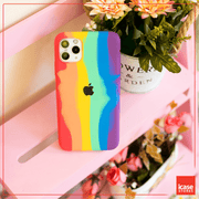 Rainbow Color Liquid Silicone Case