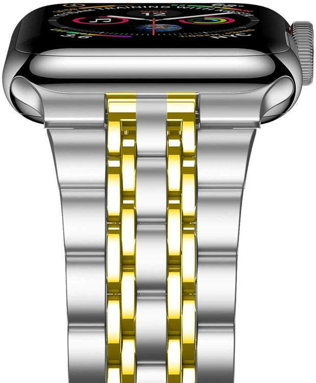 Stainless Steel Bracelet for Apple Watch - Silver x Gold