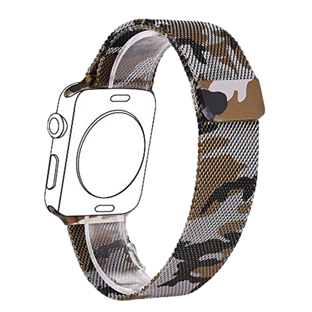 Stainless Steel Strap Band with Magnetic Closure for Apple Watch 42mm / 44mm - Brown