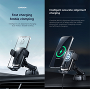 JOYROOM Intelligent Self-aligning 15W Quick Charge Qi Wireless Car Charger