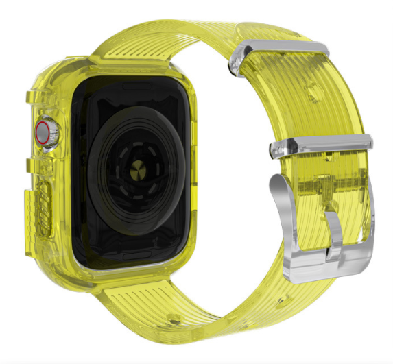 Silicone Band Strap with Case for Apple Watch - Yellow