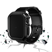 Premium TPU Protector Case with Silicone Band for Apple Watch - Black