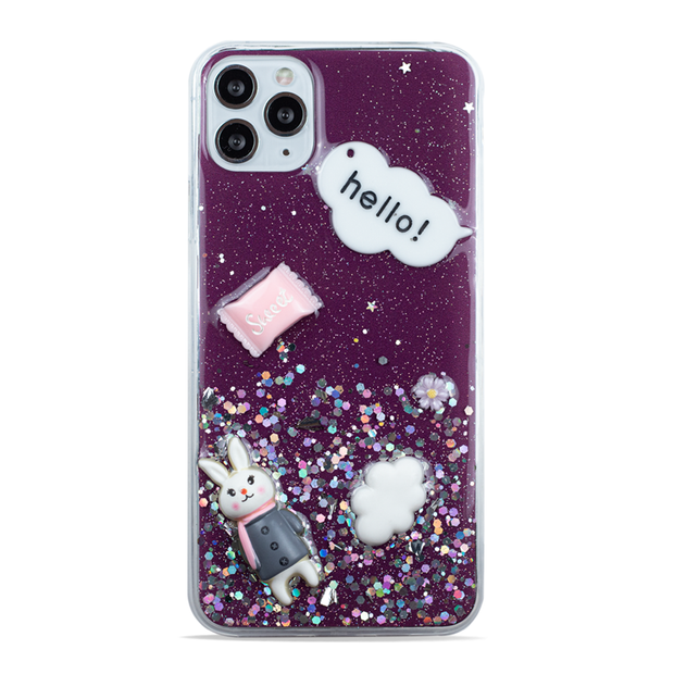 Cute Glitter Clear Case