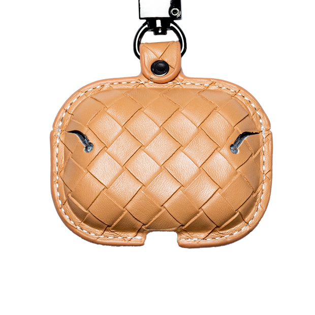 Woven Pattern Leather AirPods Case - iCase Stores