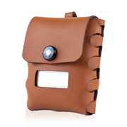 AirPods 1/2 Leather Case with Strap - Brown