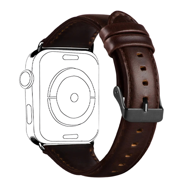 Luxury Leather Business Band for Apple Watch - Brown - iCase Stores
