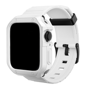 Premium TPU Protector Case with Silicone Band for Apple Watch - White - iCase Stores