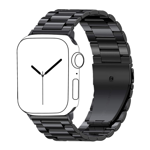 Solid Stainless Steel Band for Apple Watch - Black