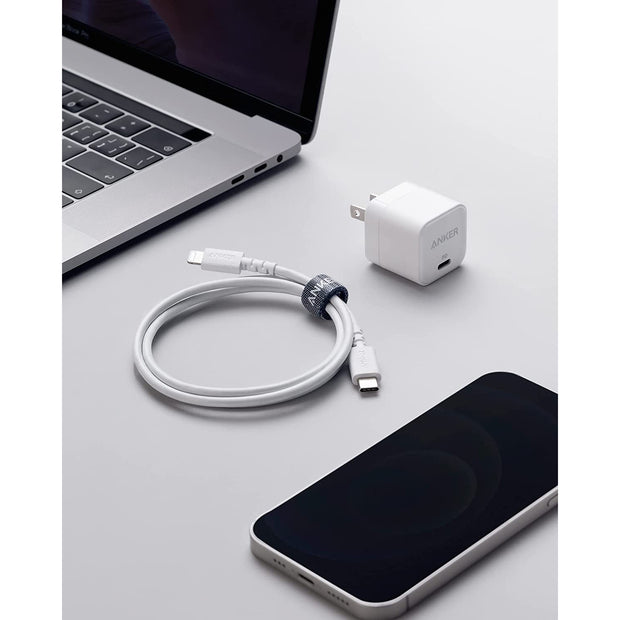 Anker 20W Fast Charger with Foldable Plug | PowerPort III Cube Charger with USB-C to Lightning 1.8m Cable