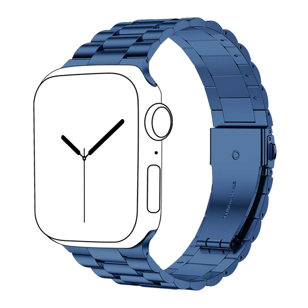 Solid Stainless Steel Band for Apple Watch - Blue - iCase Stores
