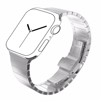 Solid Stainless Steel Bracelet for Apple Watch - Silver