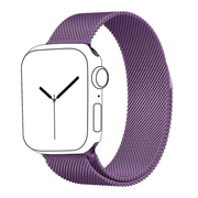 Stainless Steel Strap Band with Magnetic Closure for Apple Watch - Purple - iCase Stores