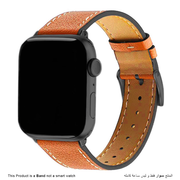 Grain Leather Strap for Apple Watch - Orange