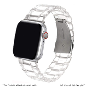 Transparent Band Bracelet Stainless Steel Buckle Band Strap for Apple Watch