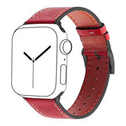 Grain Leather Strap for Apple Watch - Red - iCase Stores